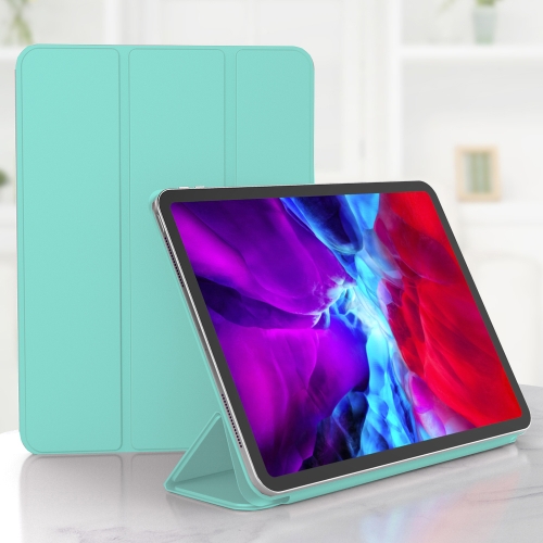 

For iPad Pro 11 (2020) Horizontal Flip Ultra-thin Double-sided Clip Magnetic PU Leather Tablet Case with Three-folding Holder & Sleep / Wake-up Function(Mint Green)