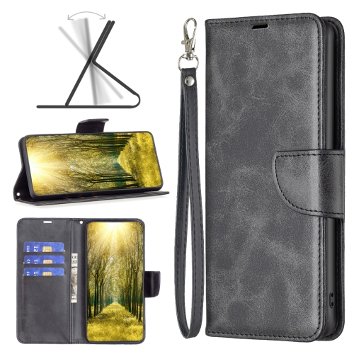 

For Xiaomi Redmi Note 13 Lambskin Texture Pure Color Flip Leather Phone Case(Black)