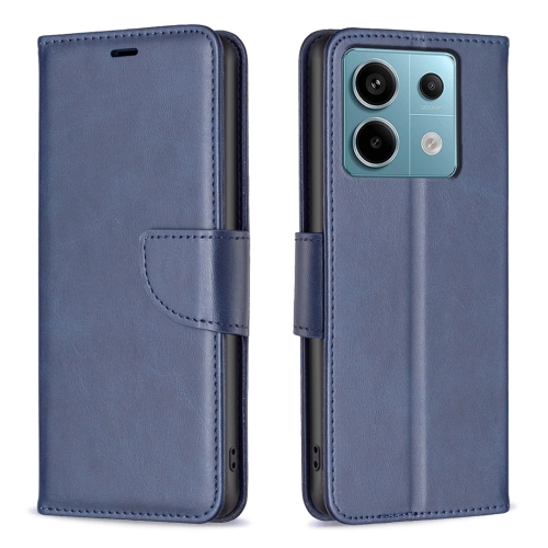 

For Xiaomi Redmi Note 13 Pro 4G Global Lambskin Texture Pure Color Flip Leather Phone Case(Blue)