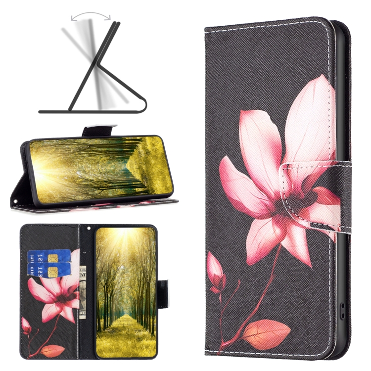 

For Xiaomi 13 Lite / Civi 2 Colored Drawing Leather Phone Case(Lotus)