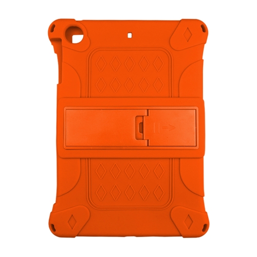 

For iPad mini 5 / 4 All-inclusive Silicone Shockproof Tablet Case with Holder(Orange)