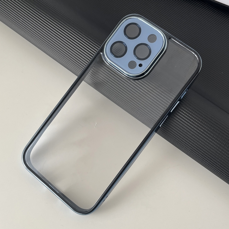 

For iPhone 14 Plus Platinum Series Ultra-thin Transparent Phone Case(Blue)