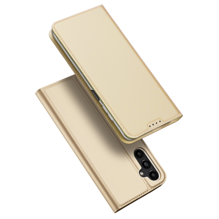 

For Samsung Galaxy A24 4G DUX DUCIS Skin Pro Series Flip Leather Phone Case(Gold)