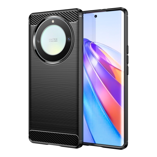 

For Honor Magic5 Lite Brushed Texture Carbon Fiber TPU Phone Case(Black)