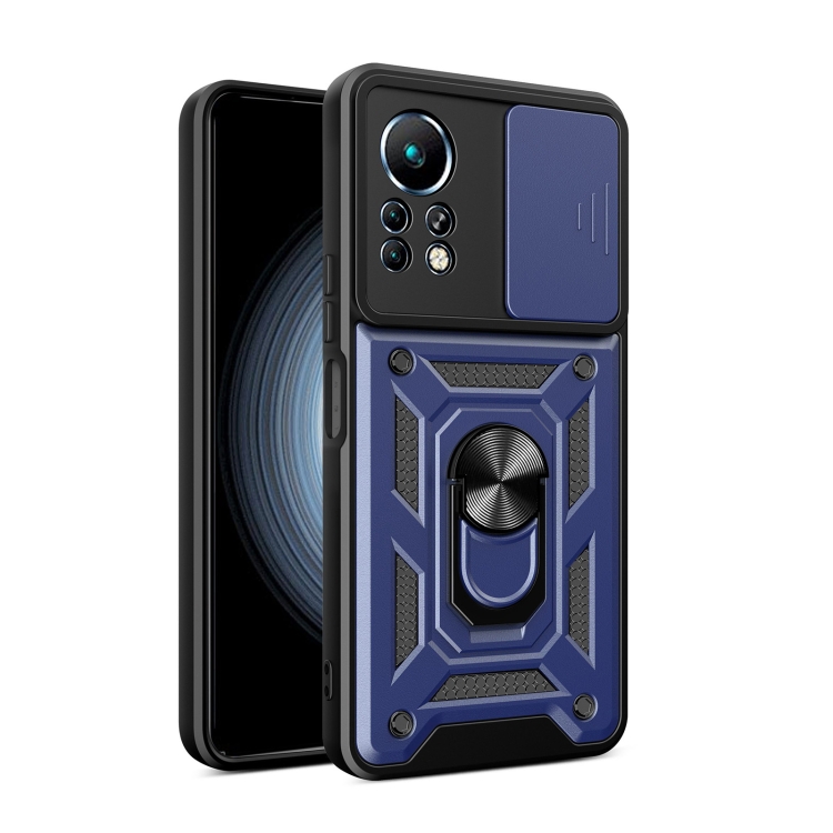 

For Infinix Note 11 4G Sliding Camera Cover Design Phone Case(Blue)