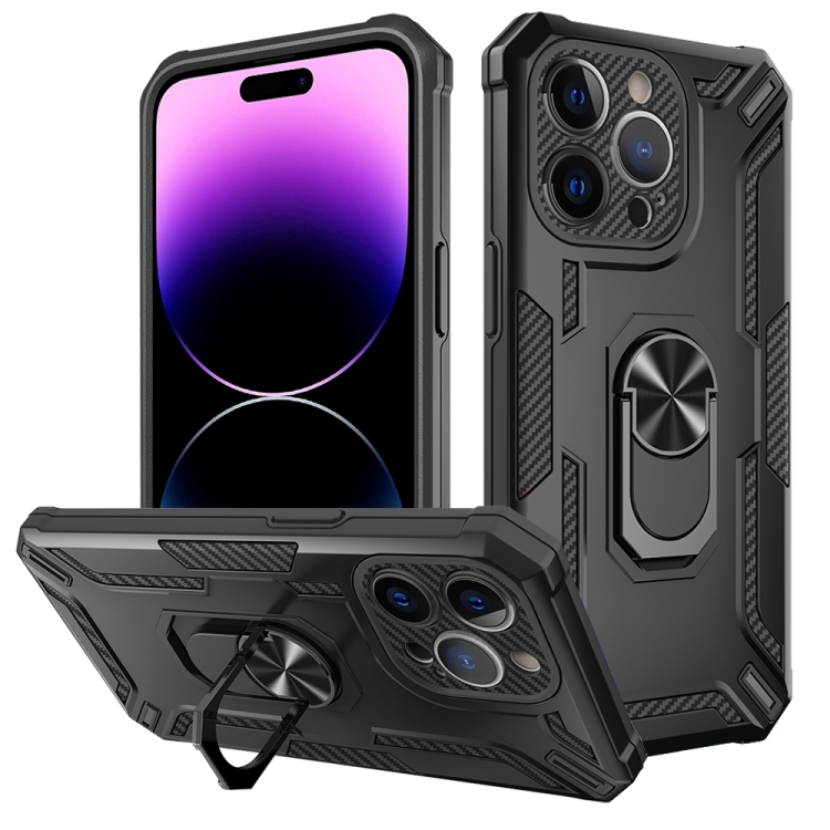 

For iPhone 14 Pro Max Warship Armor 2 in 1 Shockproof Phone Case(Black)