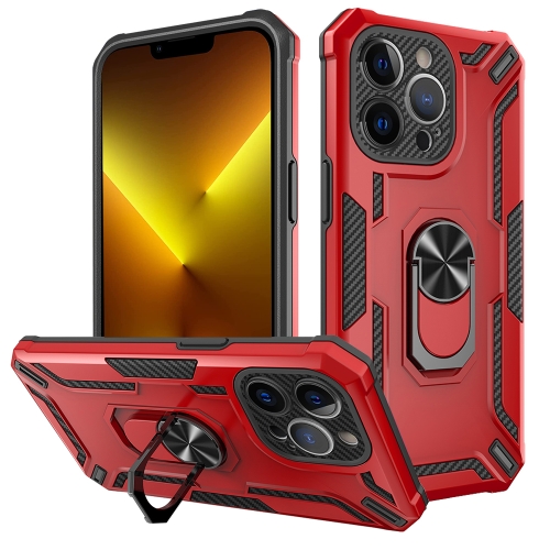 

For iPhone 13 Pro Max Warship Armor 2 in 1 Shockproof Phone Case(Red)