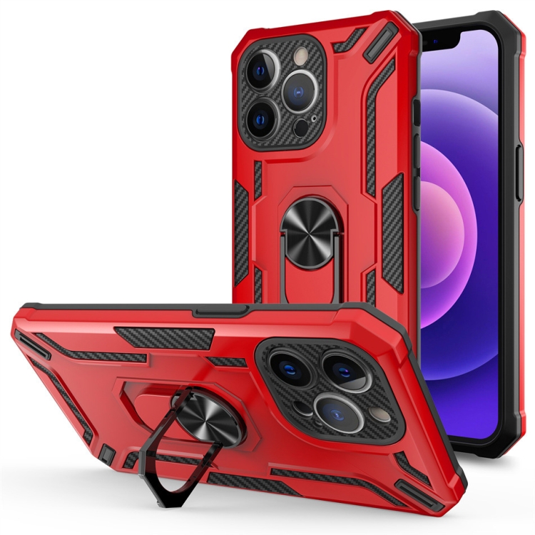 

For iPhone 12 Pro Max Warship Armor 2 in 1 Shockproof Phone Case(Red)