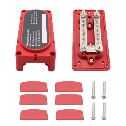 

CP-3087-02 100A 48V 12-way M6 Terminal Busbar(Red)