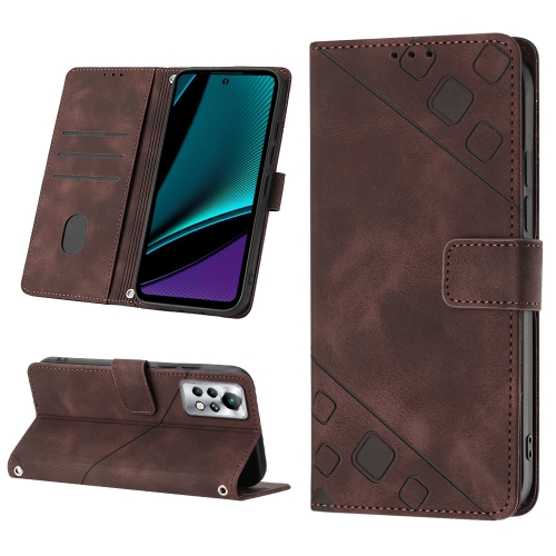 

For Infinix Note 11s / Note 11 Pro Skin-feel Embossed Leather Phone Case(Brown)