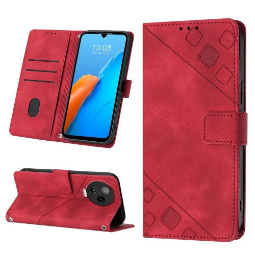 

For Infinix Note 12 Pro 4G Skin-feel Embossed Leather Phone Case(Red)