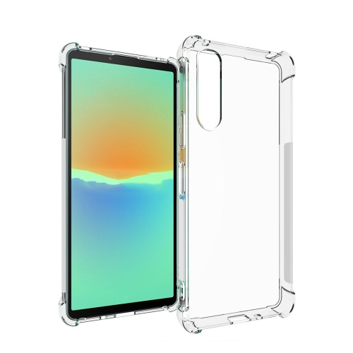 

For Sony Xperia 10 V Shockproof Non-slip Thickening TPU Phone Case(Transparent)