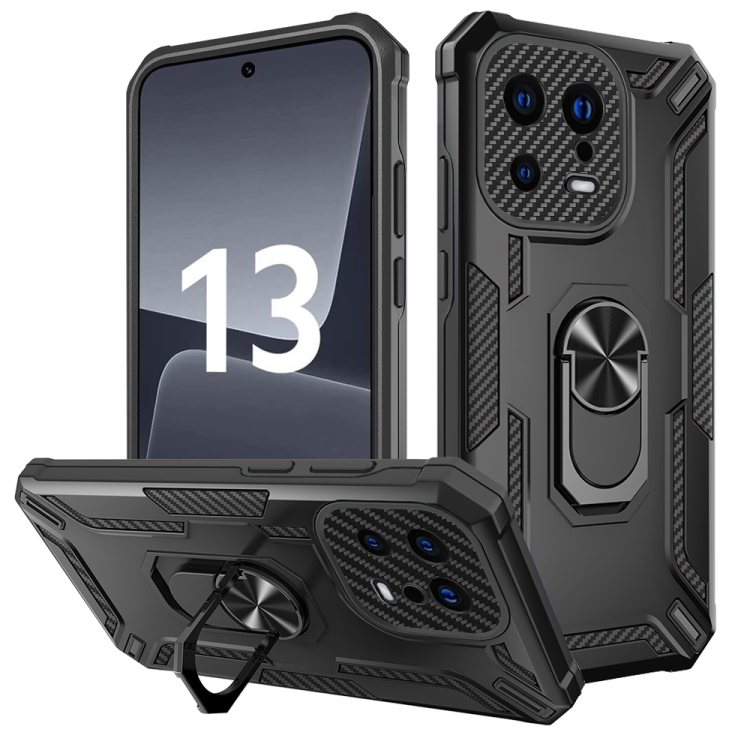 

For Xiaomi 13 Warship Armor 2 in 1 Shockproof Phone Case(Black)