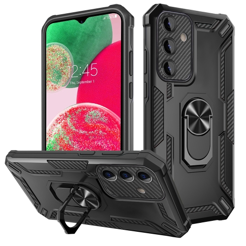 

For Samsung Galaxy A34 Warship Armor 2 in 1 Shockproof Phone Case(Black)