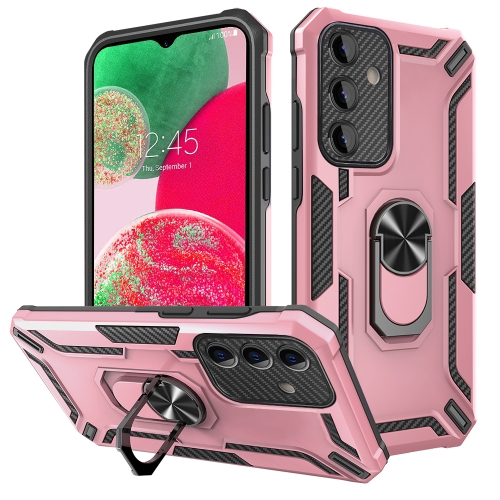 

For Samsung Galaxy A34 Warship Armor 2 in 1 Shockproof Phone Case(Rose Gold)