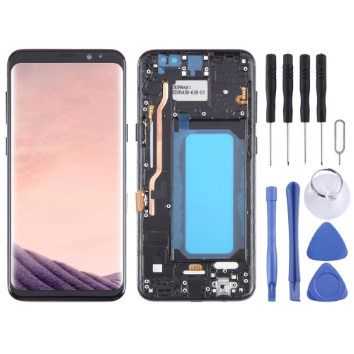 

TFT LCD Screen for Samsung Galaxy S8+ SM-G955 Digitizer Full Assembly with Frame(Black)