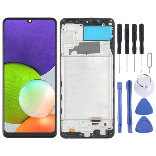 

For Samsung Galaxy A22 4G SM-A225 OLED LCD Screen Digitizer Full Assembly with Frame