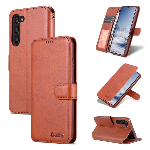 

For Samsung Galaxy S23+ 5G AZNS Calf Texture Horizontal Flip Leather Phone Case(Brown)