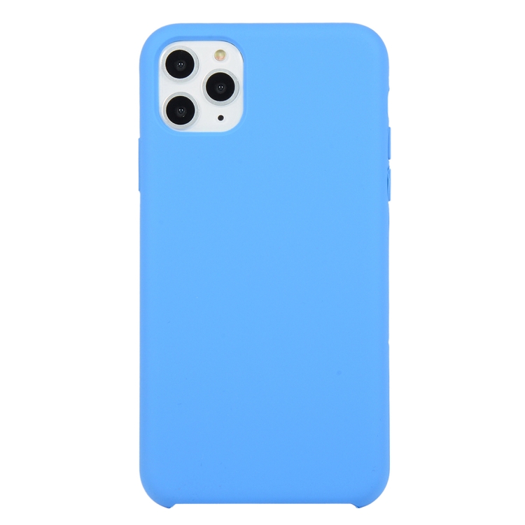 

For iPhone 11 Pro Max Solid Color Solid Silicone Shockproof Case(Deep Blue)
