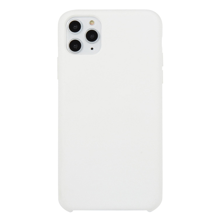 

For iPhone 11 Pro Max Solid Color Solid Silicone Shockproof Case(White)