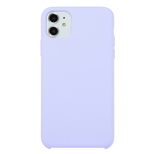 For Iphone 11 Solid Color Solid Silicone Shockproof Case Light Purple