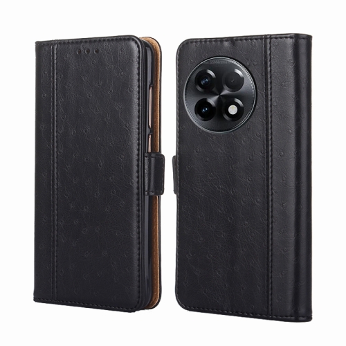 

For OnePlus Ace 2/11R Ostrich Texture Flip Leather Phone Case(Black)