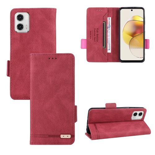 

For Motorola Moto G13 / G23 / G53 Magnetic Clasp Flip Leather Phone Case(Red)