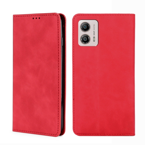 

For Motorola Moto G53 5G/G13 4G/G23 4G Skin Feel Magnetic Horizontal Flip Leather Phone Case(Red)