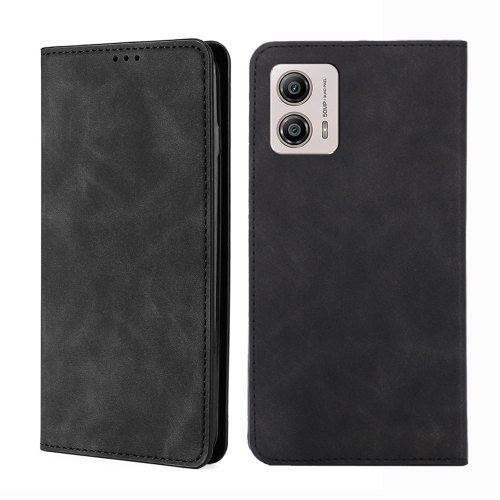 

For Motorola Moto G53 5G/G13 4G/G23 4G Skin Feel Magnetic Horizontal Flip Leather Phone Case(Black)