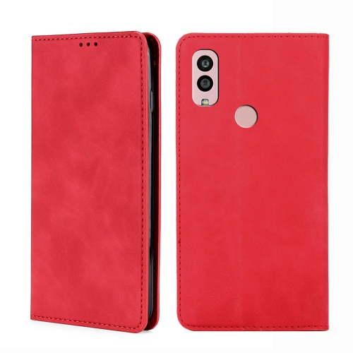 

For Kyocera Android One S10 Skin Feel Magnetic Horizontal Flip Leather Phone Case(Red)