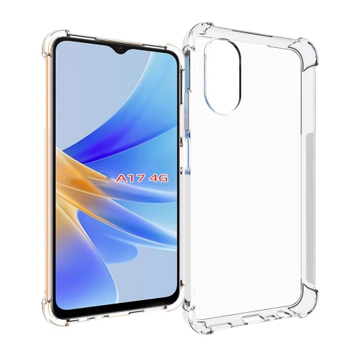 

For OPPO A17 Shockproof Non-slip Thickening TPU Phone Case(Transparent)