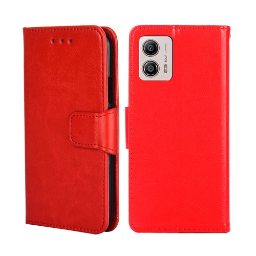 

For Motorola Moto G53 5G/G13 4G/G23 4G Crystal Texture Leather Phone Case(Red)