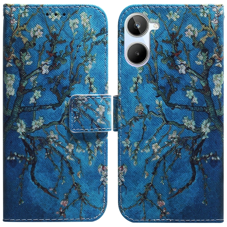 

For Realme 10 4G Coloured Drawing Flip Leather Phone Case(Apricot)