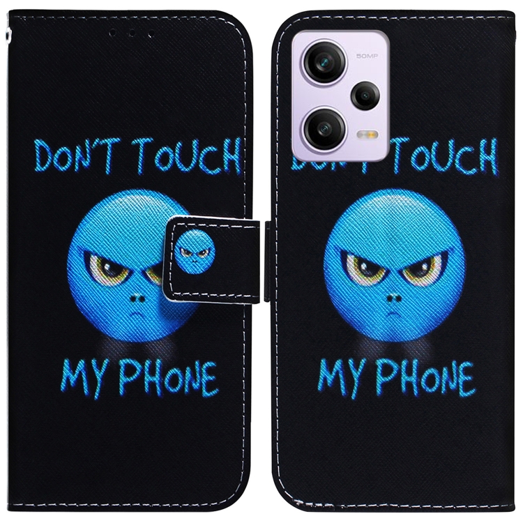 

For Xiaomi Redmi Note 12 Pro 5G Coloured Drawing Flip Leather Phone Case(Anger)