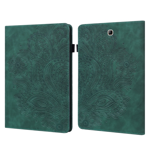 

For Samsung Galaxy Tab A 9.7 T550 / T555 Peacock Embossed Pattern Leather Tablet Case(Green)