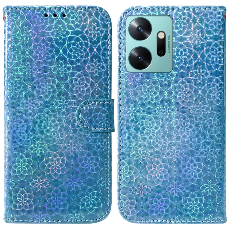 

For Infinix Zero 20 / X6821 Colorful Magnetic Buckle Leather Phone Case(Blue)