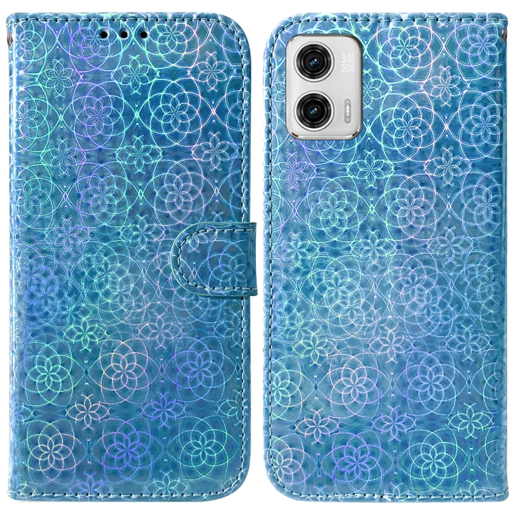 

For Motorola Moto G73 Colorful Magnetic Buckle Leather Phone Case(Blue)