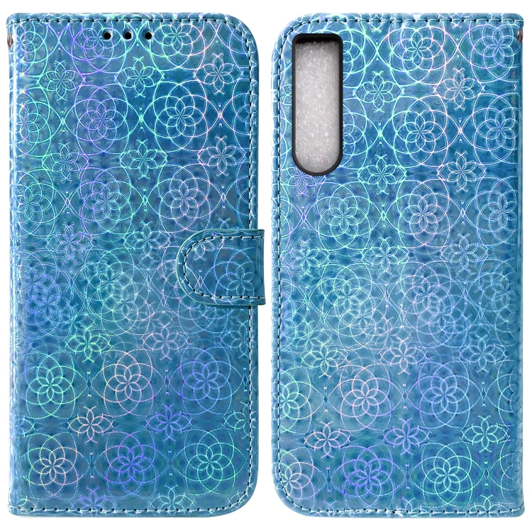 

For Sony Xperia 10 IV 2023 Colorful Magnetic Buckle Leather Phone Case(Blue)