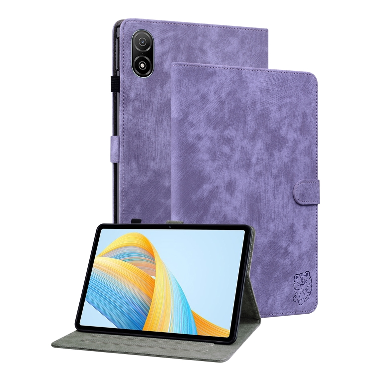 

For Honor Pad V8 Pro Tiger Pattern Flip Leather Tablet Case(Purple)
