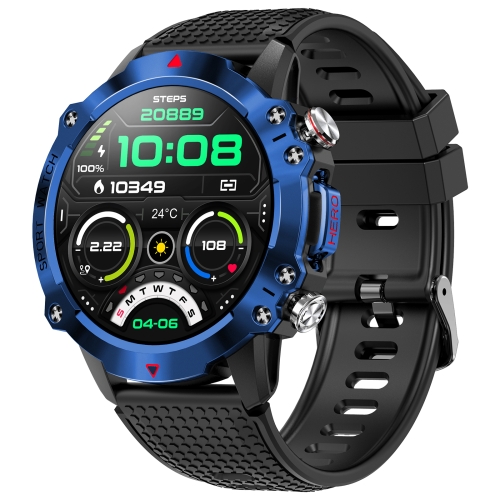 

K10 1.39 inch IP67 Waterproof Smart Watch, Support Heart Rate / Sleep Monitoring(Black Blue)