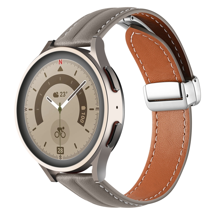 Bracelet De Montre Cuir 20mm Homme Avec Boucle Déployante Sans Marque