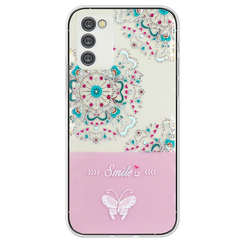 

For Samsung Galaxy A14 5G / 4G Bronzing Butterfly Flower TPU Phone Case(Peacock Flower)