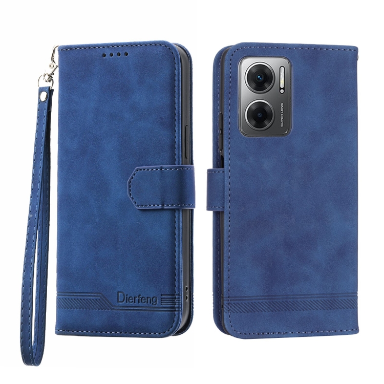 

For Xiaomi Redmi 10 5G Dierfeng Dream Line Leather Phone Case(Blue)