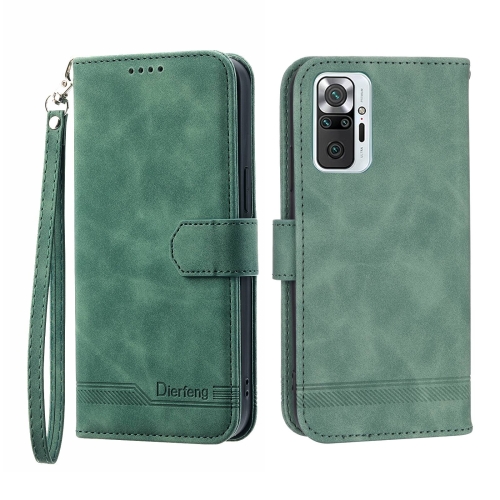 

For Xiaomi Redmi Note 10 Pro Dierfeng Dream Line Leather Phone Case(Green)