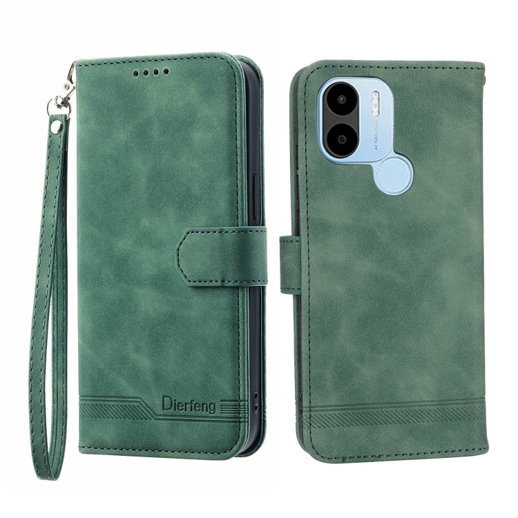 

For Xiaomi Redmi A1+ Dierfeng Dream Line Leather Phone Case(Green)