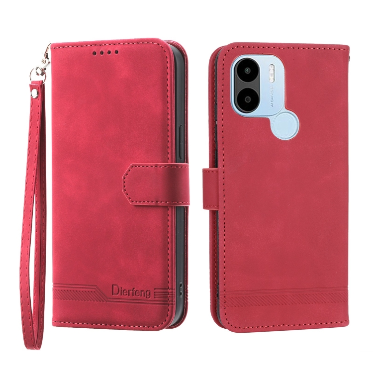 

For Xiaomi Redmi A1+ Dierfeng Dream Line Leather Phone Case(Red)