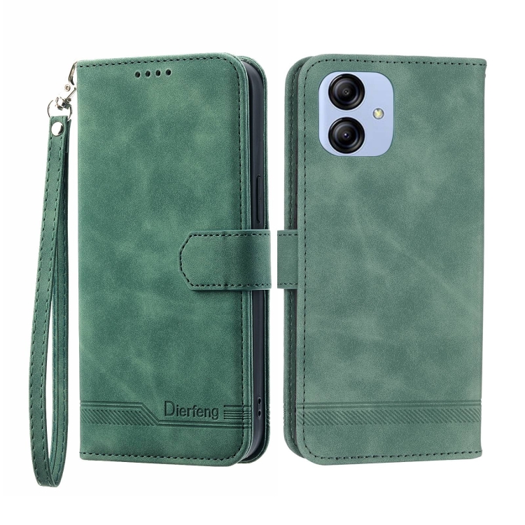 

For Samsung Galaxy A04e Dierfeng Dream Line Leather Phone Case(Green)