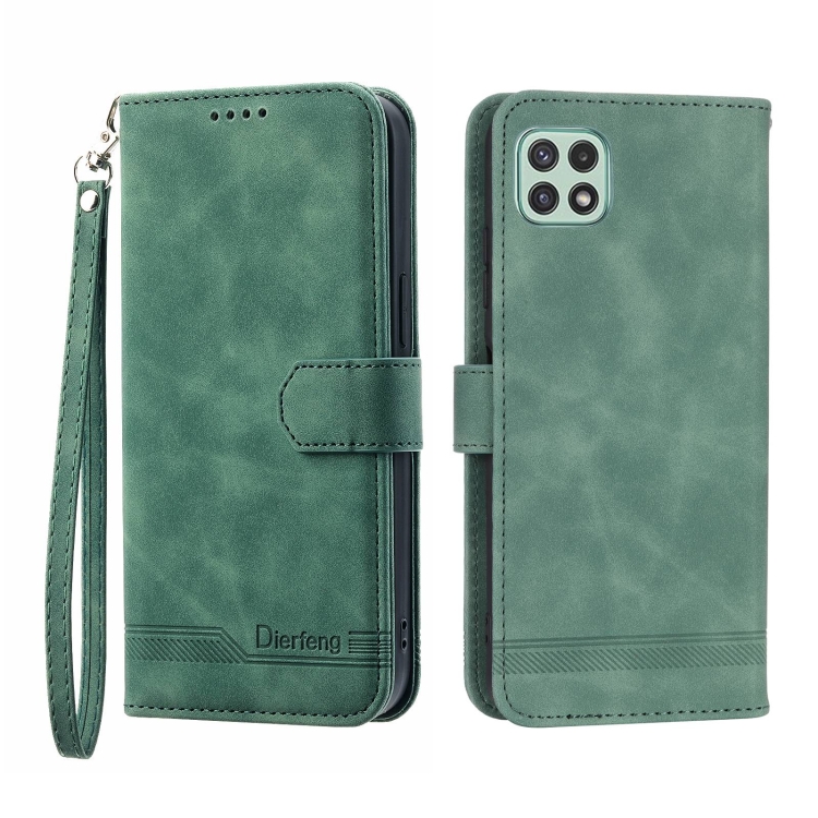 

For Realme C20 Dierfeng Dream Line Leather Phone Case(Green)