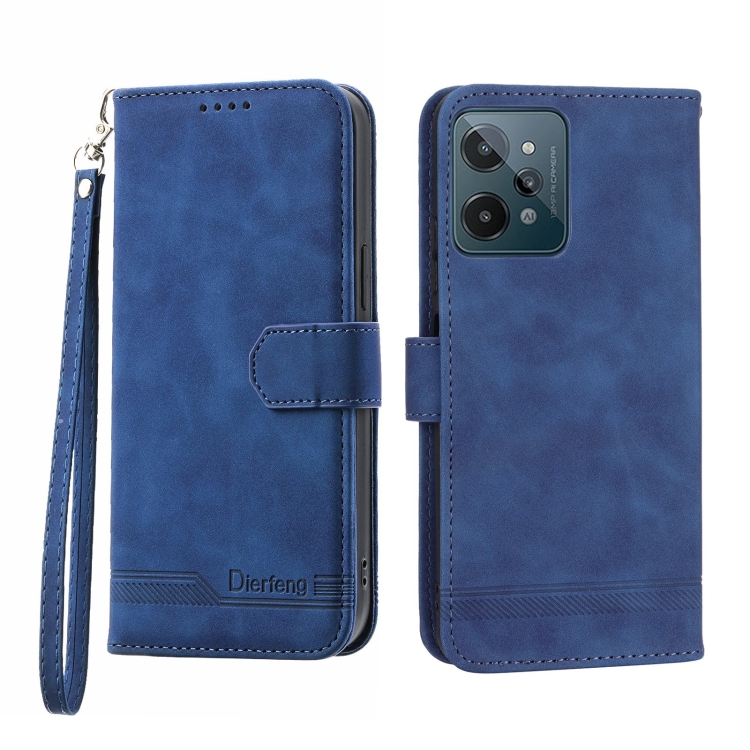 

For Realme C31 Dierfeng Dream Line Leather Phone Case(Blue)