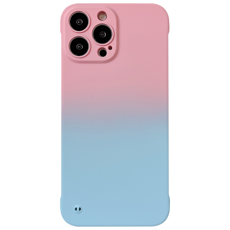 For iPhone 12 Pro Frameless Skin Feel Gradient Phone Case(Pink